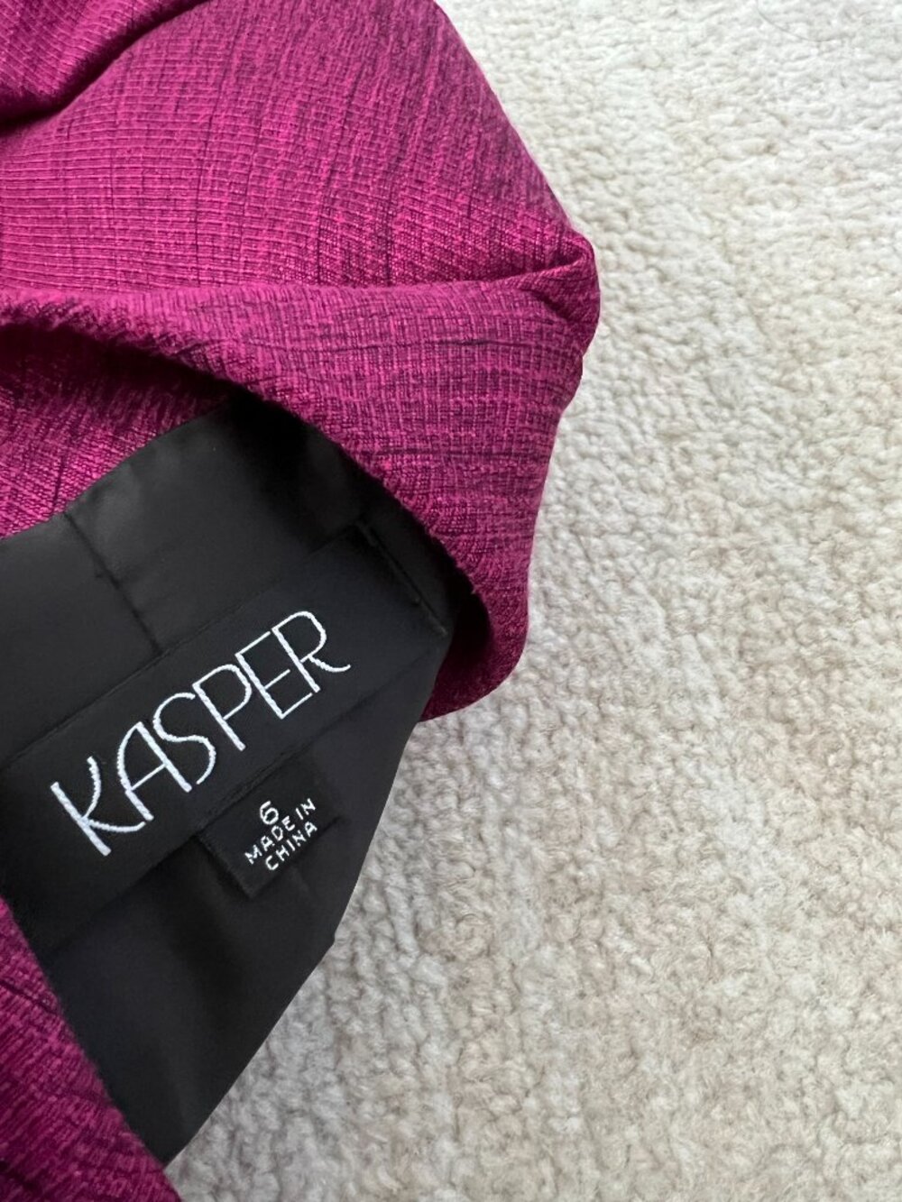 Kasper Three Button Blazer Jacket 6 Work Office - Picture 2 of 9